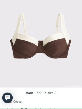 Abercrombie & Fitch Brown and Cream Underwire swimsuit. Small - Curve Love